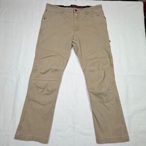 Wrangler ATG Pants Men's 36x32 Beige All Terrain Gear Cargo Utility Double Knee